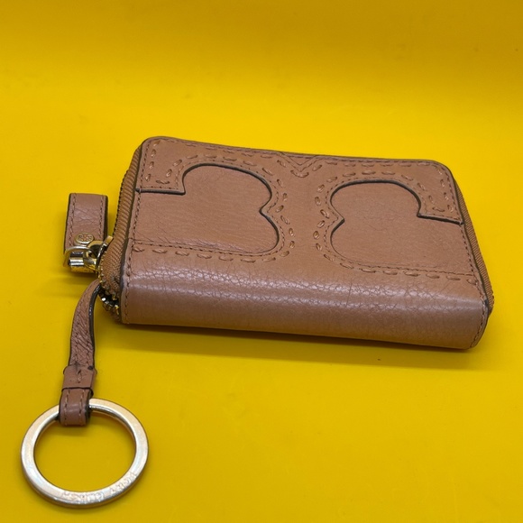 Tory Burch Accessories - TORY BURCH LEATHER  WALLET, 4X3 1/2, PEANUT BUTTER COLOR